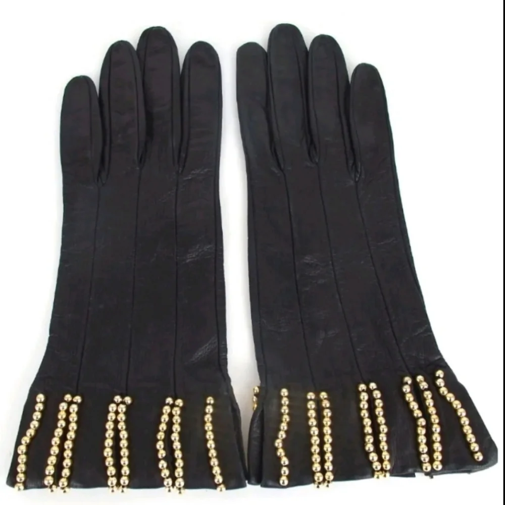 VALENTINO GARAVANI  SIZE 6.5 GLOVES LEATHER